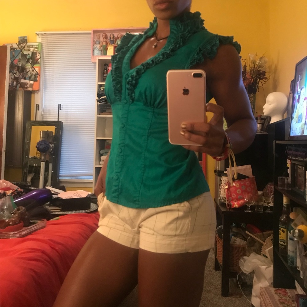 Thrills & Frills Teal Dress Top